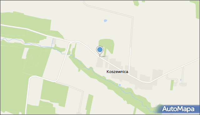 Koszewnica gmina Wierzbno, Koszewnica, mapa Koszewnica gmina Wierzbno