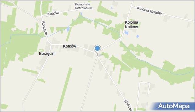 Kotków gmina Gorzkowice, Kotków, mapa Kotków gmina Gorzkowice