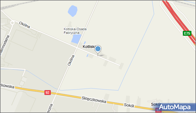 Kotliska gmina Kutno, Kotliska, mapa Kotliska gmina Kutno