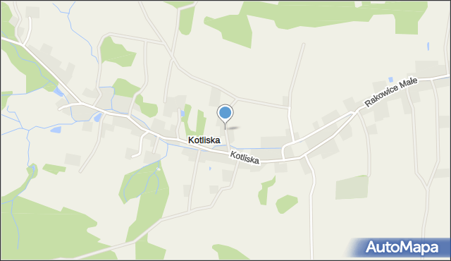 Kotliska gmina Lwówek Śląski, Kotliska, mapa Kotliska gmina Lwówek Śląski