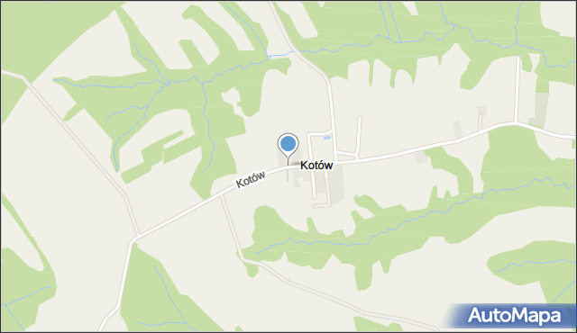 Kotów gmina Bircza, Kotów, mapa Kotów gmina Bircza