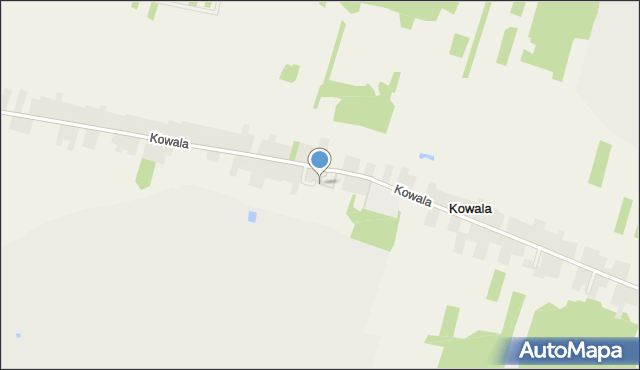 Kowala gmina Nowiny, Kowala, mapa Kowala gmina Nowiny