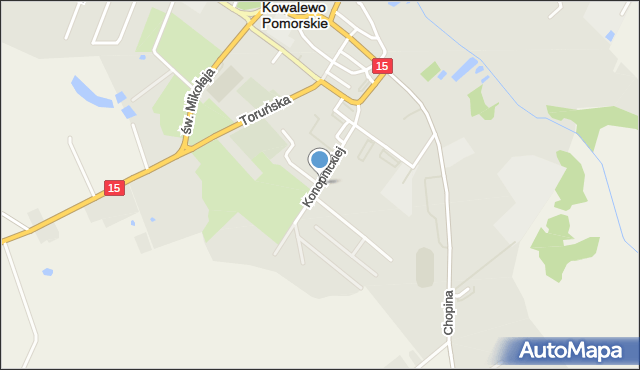 Kowalewo Pomorskie, Konopnickiej Marii, mapa Kowalewo Pomorskie