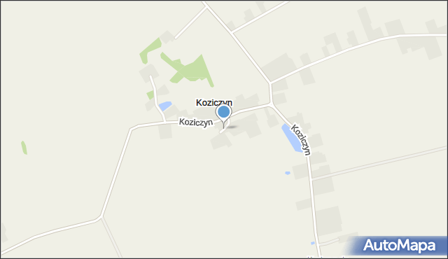 Koziczyn gmina Regimin, Koziczyn, mapa Koziczyn gmina Regimin