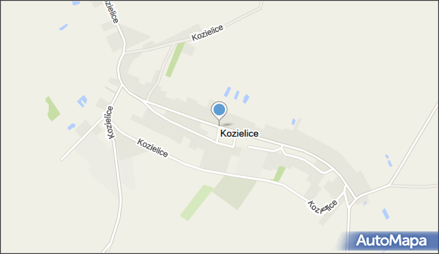 Kozielice powiat pyrzycki, Kozielice, mapa Kozielice powiat pyrzycki