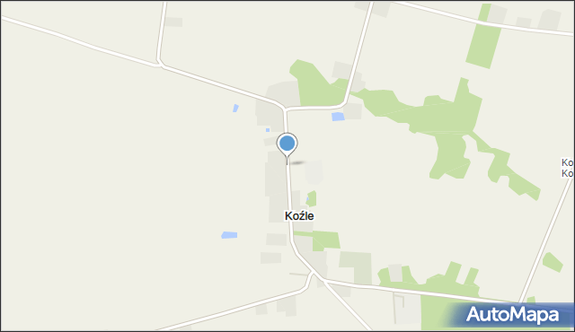 Koźle gmina Stryków, Koźle, mapa Koźle gmina Stryków