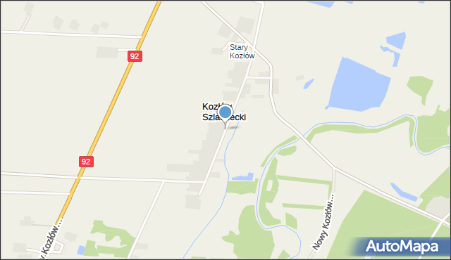 Kozłów Szlachecki, Kozłów Szlachecki, mapa Kozłów Szlachecki