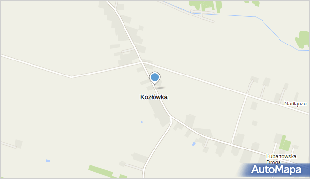 Kozłówka gmina Kamionka, Kozłówka, mapa Kozłówka gmina Kamionka
