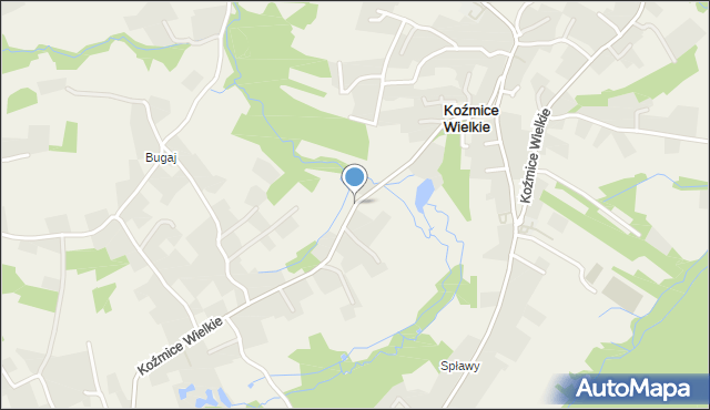 Koźmice Wielkie, Koźmice Wielkie, mapa Koźmice Wielkie