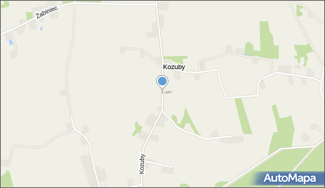 Kozuby gmina Pokój, Kozuby, mapa Kozuby gmina Pokój
