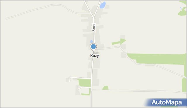 Kozy gmina Czarna Dąbrówka, Kozy, mapa Kozy gmina Czarna Dąbrówka