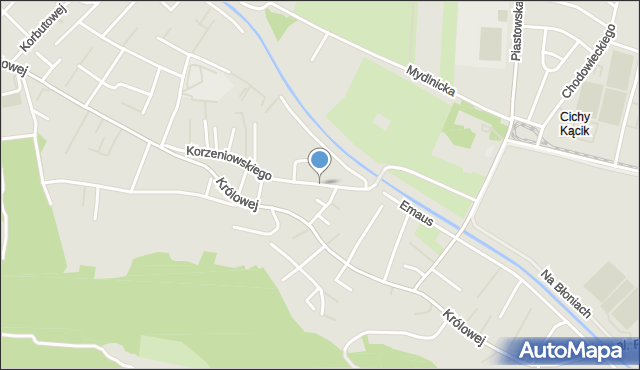 Kraków, Korzeniowskiego Józefa, mapa Krakowa