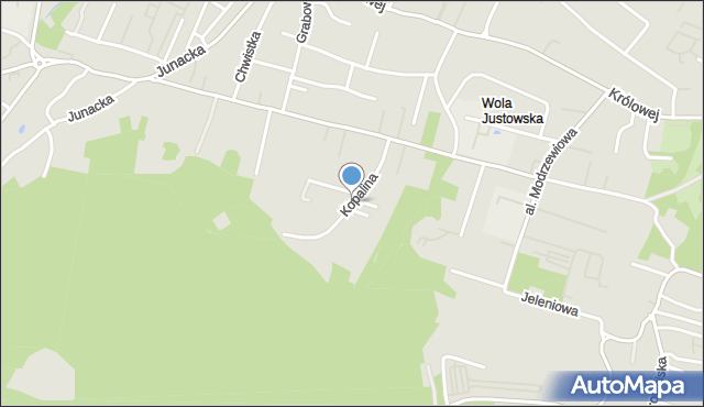 Kraków, Kopalina, mapa Krakowa