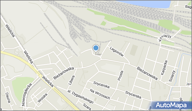 Kraków, Kolejowa, mapa Krakowa