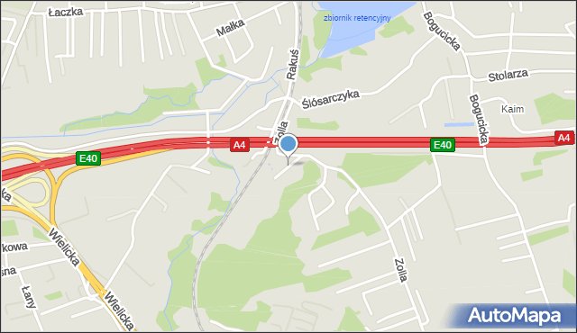 Kraków, Koprowa, mapa Krakowa