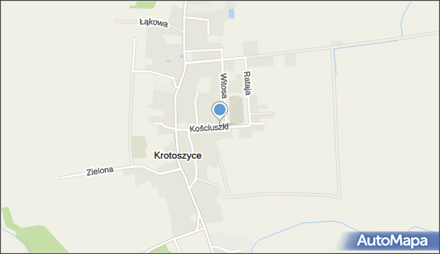 Krotoszyce, Kościuszki Tadeusza, gen., mapa Krotoszyce