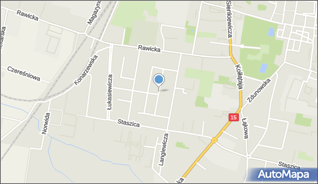 Krotoszyn, Konopnickiej Marii, mapa Krotoszyna