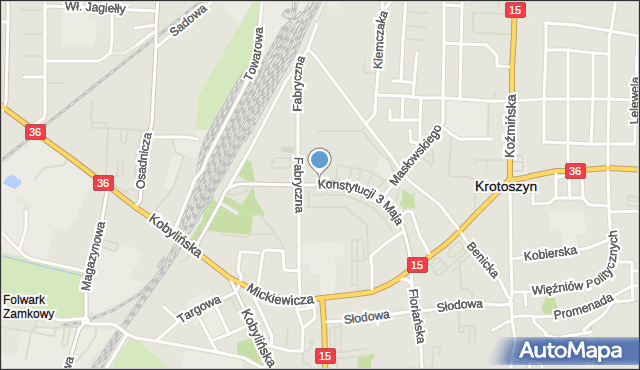 Krotoszyn, Konstytucji 3 Maja, mapa Krotoszyna