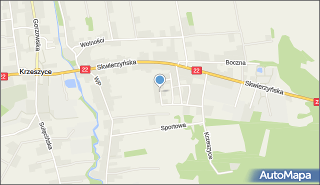 Krzeszyce, Konopnickiej Marii, mapa Krzeszyce