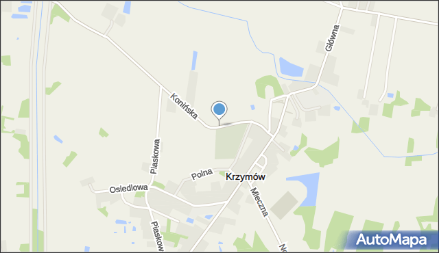 Krzymów powiat koniński, Konińska, mapa Krzymów powiat koniński