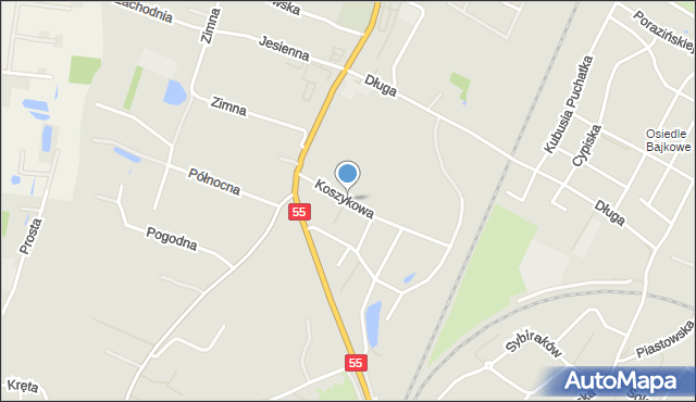 Kwidzyn, Koszykowa, mapa Kwidzyn