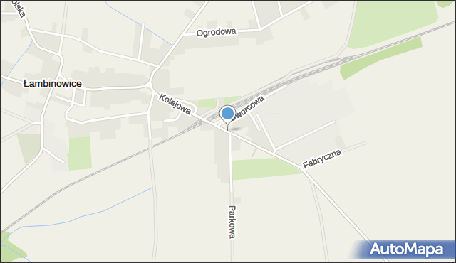 Łambinowice, Kolejowa, mapa Łambinowice