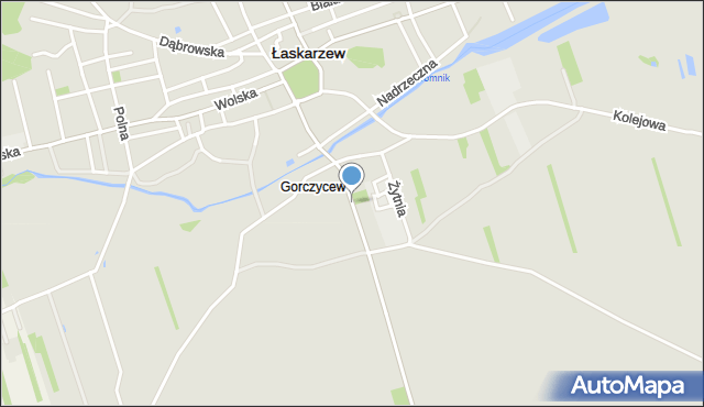 Łaskarzew, Kościuszki Tadeusza, gen., mapa Łaskarzew