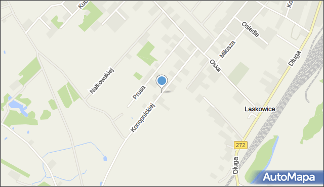 Laskowice gmina Jeżewo, Konopnickiej Marii, mapa Laskowice gmina Jeżewo