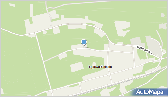 Lędowo-Osiedle, Komandorska, mapa Lędowo-Osiedle