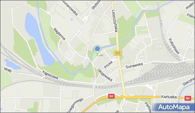 Legnica, Kochanowskiego Jana, mapa Legnicy
