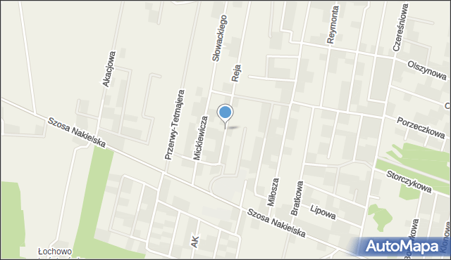 Łochowo, Kochanowskiego Jana, mapa Łochowo