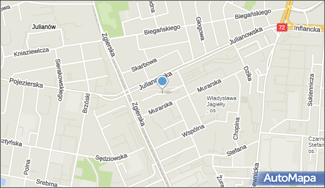 Łódź, Konarskiego Stanisława, ks., mapa Łodzi