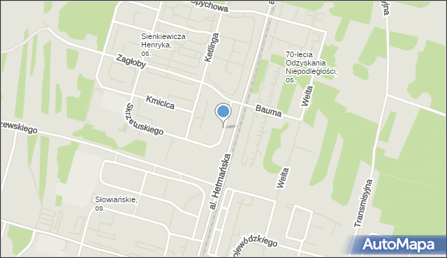 Łódź, Kowalskiego Rocha, mapa Łodzi