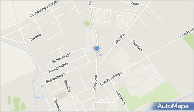 Łosice, Kolejowa, mapa Łosice