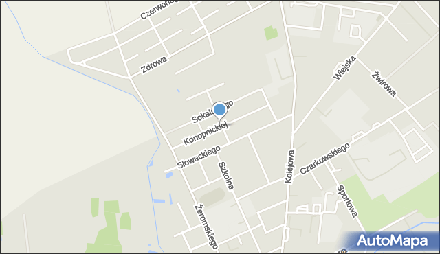 Łosice, Konopnickiej Marii, mapa Łosice