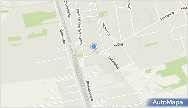 Lubartów, Kolejowa, mapa Lubartów