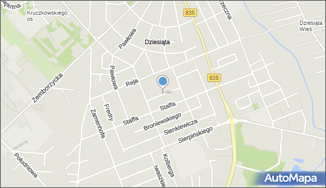 Lublin, Korczaka Janusza, mapa Lublina