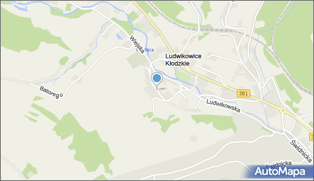 Ludwikowice Kłodzkie, Kościelna, mapa Ludwikowice Kłodzkie