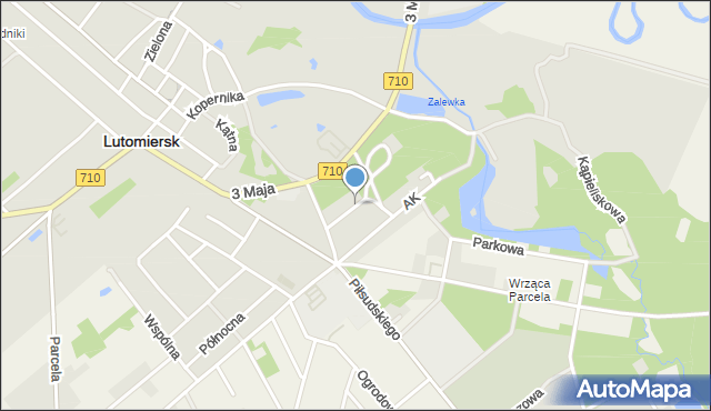 Lutomiersk, Kochanowskiego Jana, mapa Lutomiersk