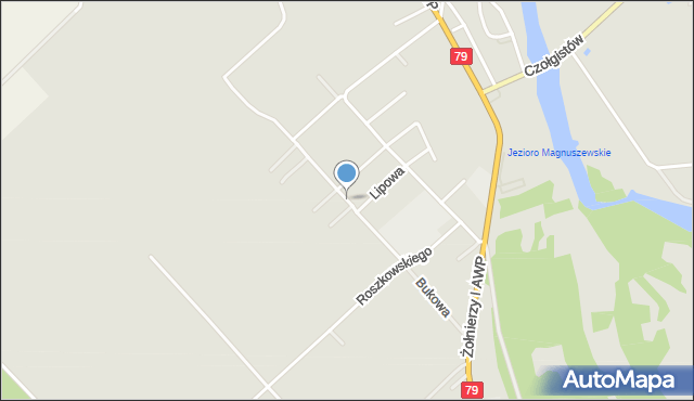 Magnuszew, Kolonia Magnuszew, mapa Magnuszew