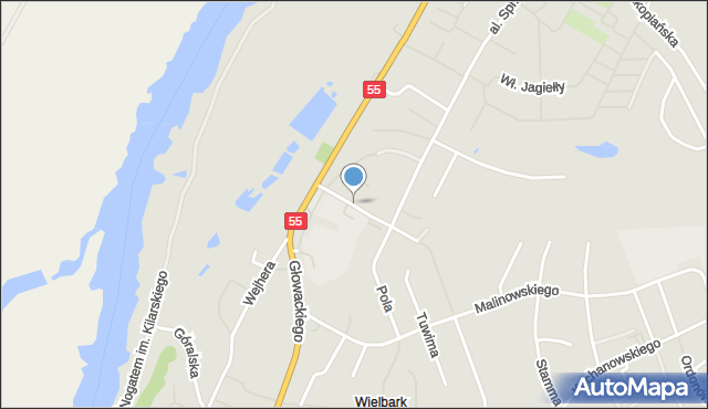 Malbork, Koszalińska, mapa Malborka