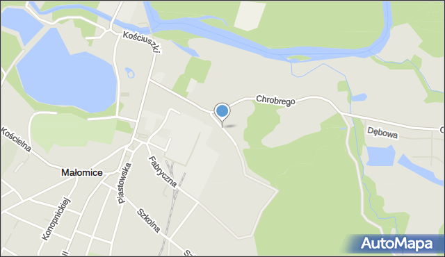 Małomice, Kopernika Mikołaja, mapa Małomice