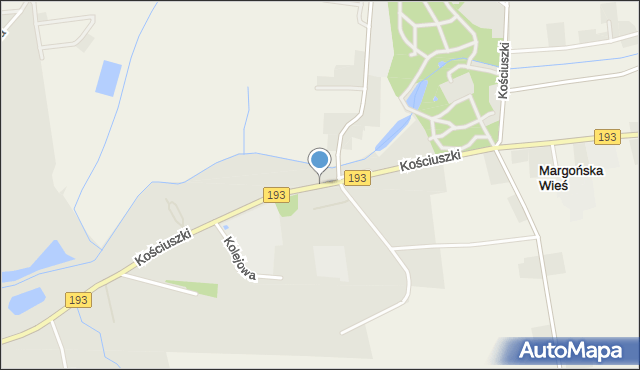 Margonin, Kościuszki Tadeusza, gen., mapa Margonin