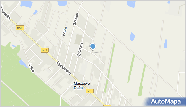 Maszewo Duże, Konopnickiej Marii, mapa Maszewo Duże
