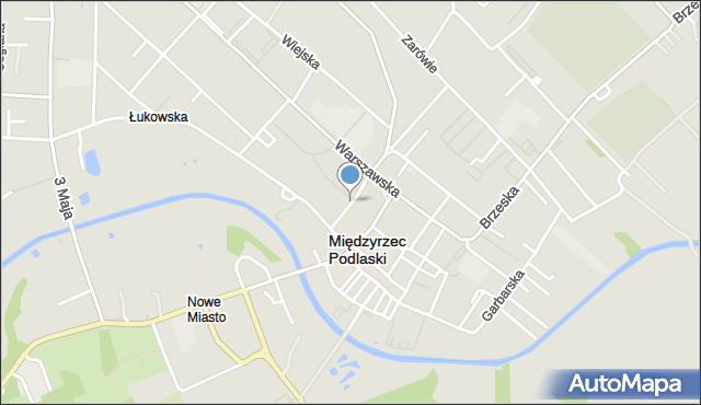 Międzyrzec Podlaski, Kościelna, mapa Międzyrzec Podlaski
