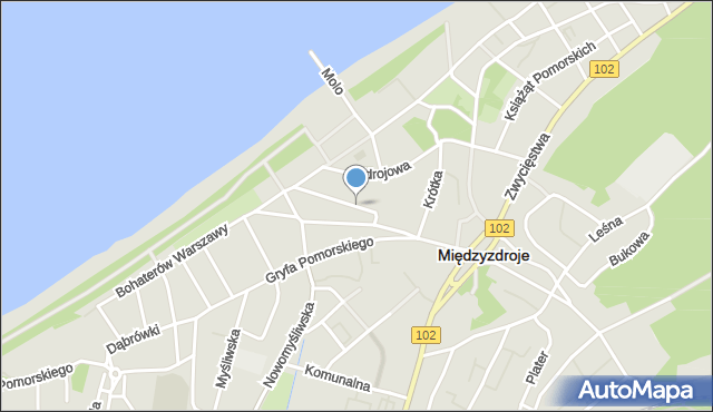 Międzyzdroje, Kopernika Mikołaja, mapa Międzyzdroje