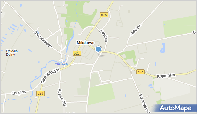 Miłakowo, Konopnickiej Marii, mapa Miłakowo