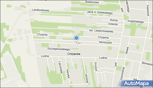 Milanówek, Kochanowskiego Jana, mapa Milanówek