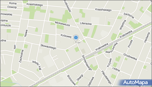 Milanówek, Kościelna, mapa Milanówek