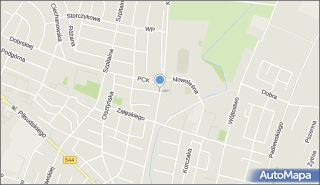 Mława, Kopernika Mikołaja, mapa Mława